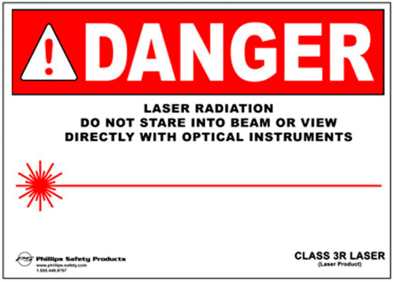 Class 4 Magnetic Laser Radiation Warning Sign, ML-W-33