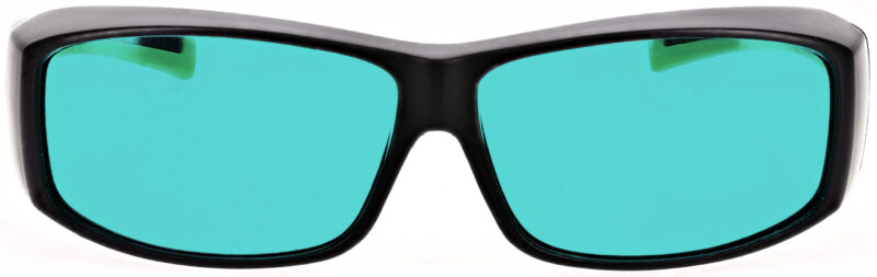 Phillips_Safety-17001-Matte_Black_with_Green-front-lenses_BG38