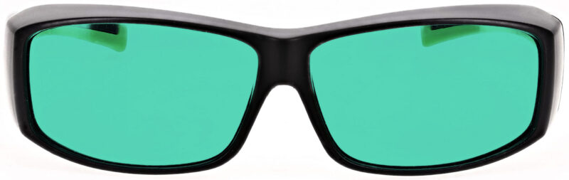 Phillips_Safety-17001-Matte_Black_with_Green-front-lenses_HENE
