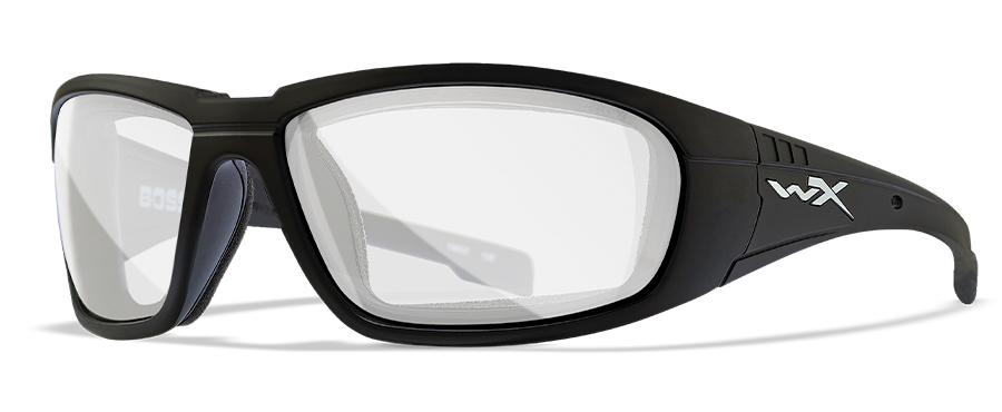Radiation Glasses RG-9388, black color. Angle Right