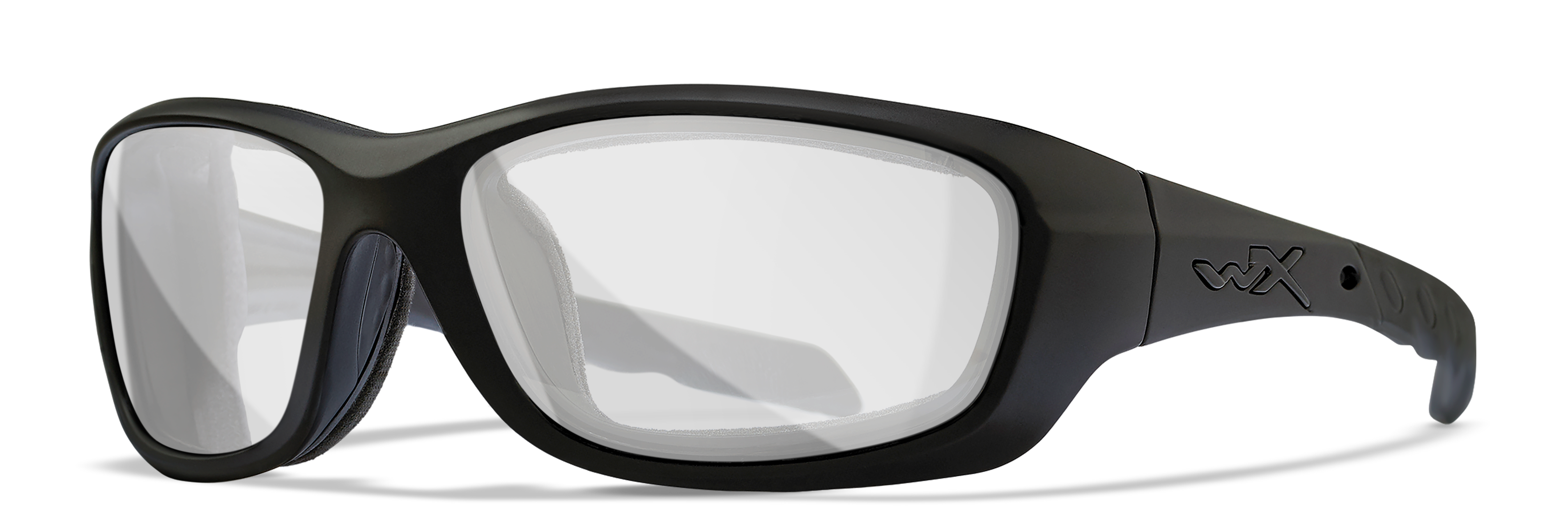 Radiation Glasses RG-9388, black color. Angle Right