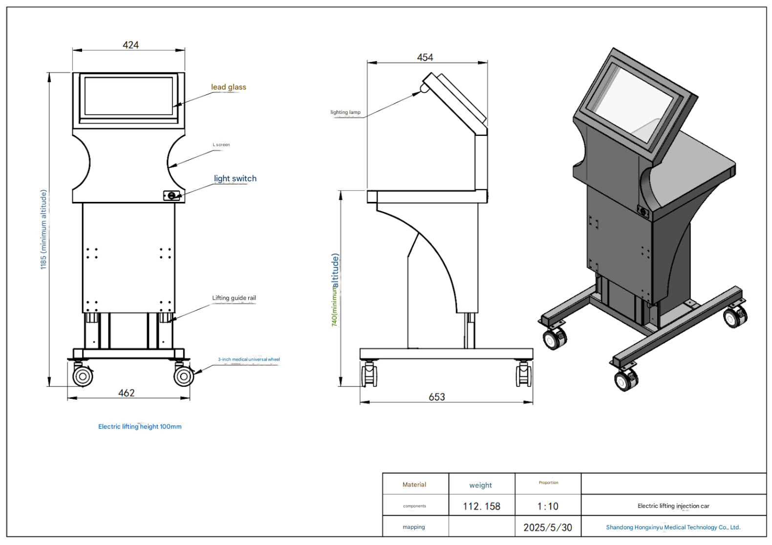 Multi-functional mobile injection vehicle 10mmpb