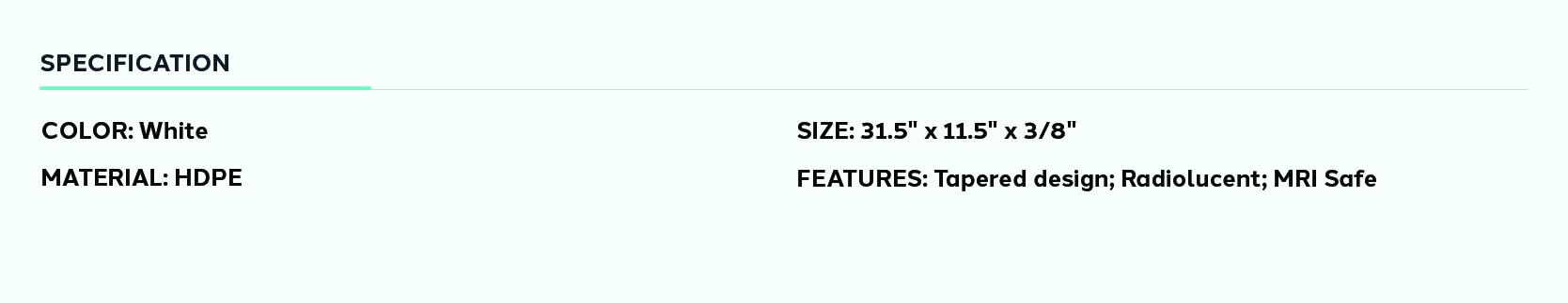 Product information for Wide Universal Arm Board