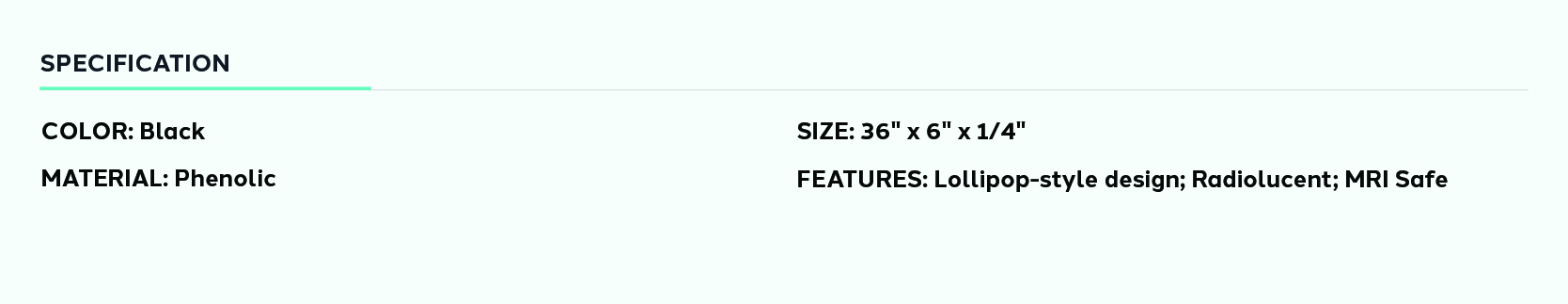 Product information for Phenolic Universal Arm Board