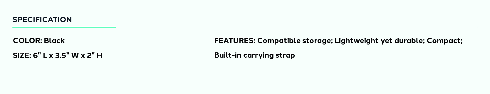 Product information for Ocular Shield Storage Case