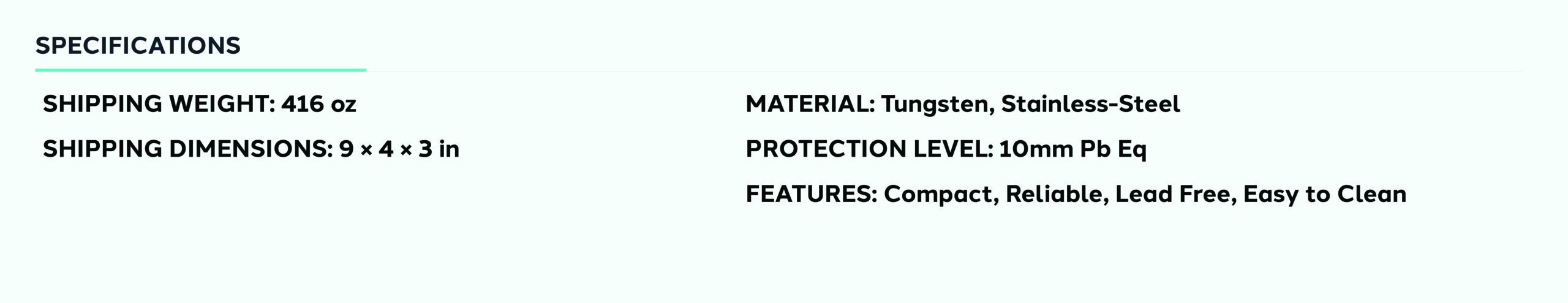 Product information for Nuclear Syringe Carrier Box for PET 10mmpb