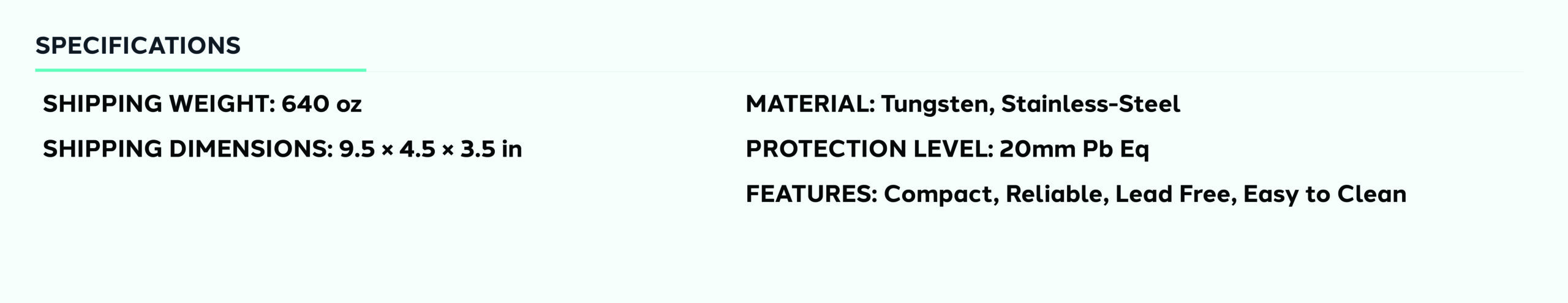 Product information for Nuclear Syringe Carrier Box for PET 20mmpb