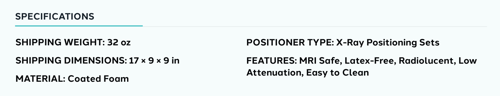 Product information for Rectangle Bundle Coated Positioners